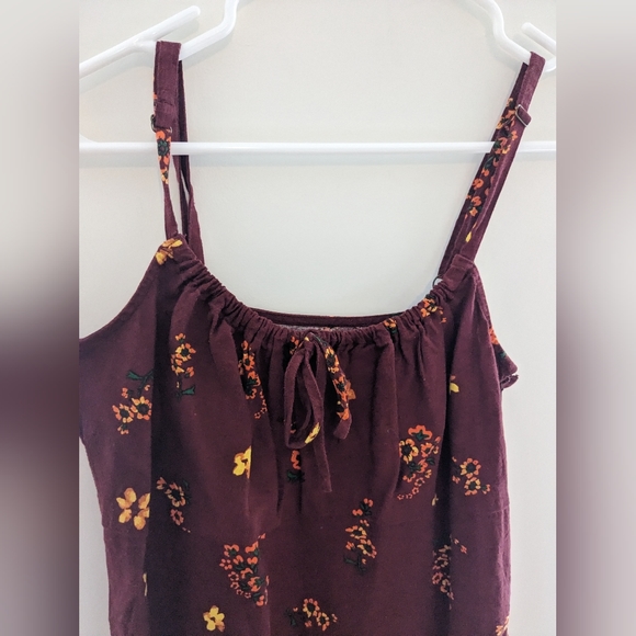 Urban Outfitters Ester Linen Tie-Front Floral Sleeveless Mini Dress Size XS - Picture 10 of 11